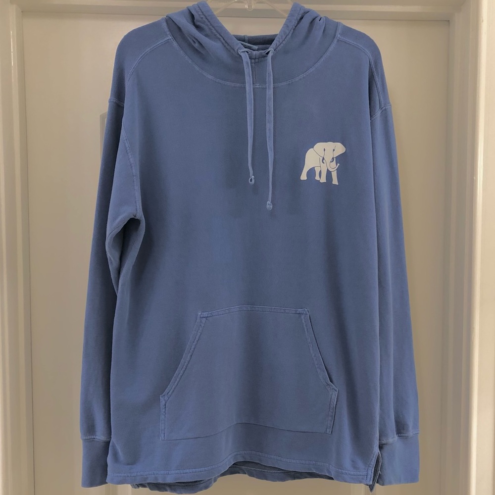Comfort Colors Elephant Logo Hoodie Sweatshirt Size M Like New Condition